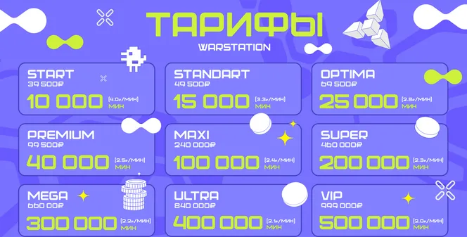 Тарифы WARSTATION. Что изменилось?